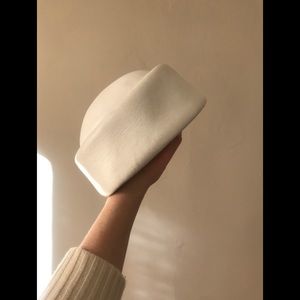 Vintage 60s White Pillbox Hat